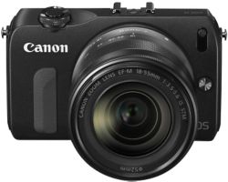 Canon EOS M + EF-M 18-55 Compact System Camera - Black