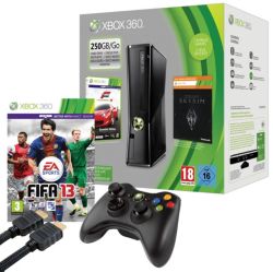 Xbox 360 250GB Console with Forza Essentials and Downloadable Skyrim Fifa 13 Extra Official Controller HDMI Cable 