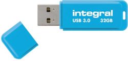 Integral Neon Flash Drive Blue USB 30 32GB
