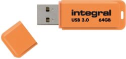 Integral Neon Flash Drive Orange USB 30 64GB