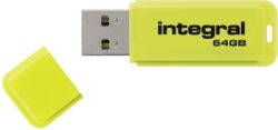 Integral Neon Flash Drive Yellow USB 20 64GB