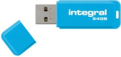 Integral Neon Flash Drive Blue USB 20 64GB