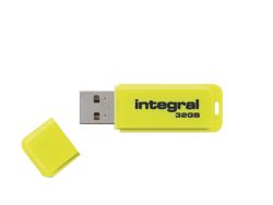 Integral Neon Flash Drive Yellow USB 20 32GB