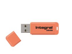Integral Neon Flash Drive Orange USB 20 32GB