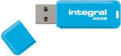 Integral Neon Flash Drive Blue USB 20 32GB