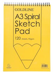 Goldline Spiral A3 Sketch Book Pack 4