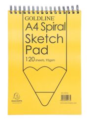 Goldline Spiral A4 Sketch Book Pack 4