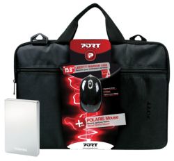 Port Designs 156 Laptop Case  Wired Mouse  Toshiba STORE ALU 2 320GB Hard Drive Bundle