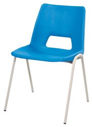 Harmony Class Room Stacking Chair Blue Shell Grey Frame 430mm Height Pack Of 4