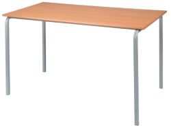 4 X Rectangular Stacking Crushbend Tables Beech Top Grey Frame 1100 x 550 x 460mm
