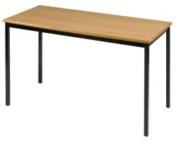4 X Rectangular Fully Welded Tables Beech Top Black Frame 1100 x 550 x 460mm