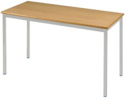 4 X Rectangular Fully Welded Tables Beech Top Grey Frame 1100 x 550 x 710mm