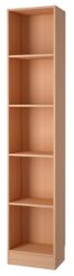 Basics Tall Narrow Bookcase Beech Effect