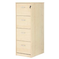2 x Classic Office Furniture 4 Drawer Filing Cabinets Maple