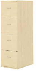 2 x Maple 4 Drawer Filing Cabinets