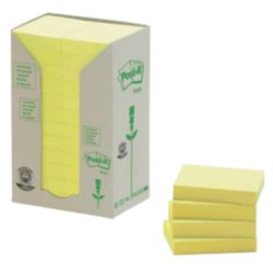 Post it Canarytm Yellow Recycled Notes Towers 38 x 51mm