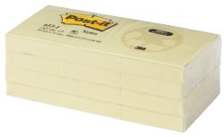 Recycled Paper Post it Yellow Notes 38mm x 51mm 12 pads per pack 