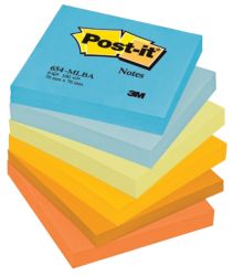 Post it Warm Pastel Rainbow Notes 76mm x 76mm 6 pads per pack 