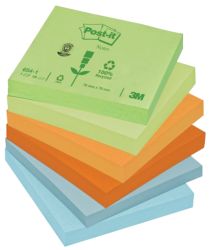 Post it Pastel Rainbow Recycled Notes 76mm x 76mm 12 pads per pack 