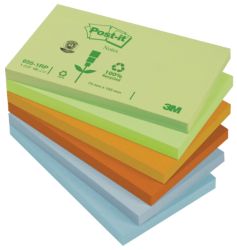 Post it Pastel Rainbow Recycled Notes 76mm x 127mm 12 pads per pack 