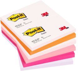 Post it Warm Pastel Rainbow Notes 76mm x 127mm 12 pads per pack 