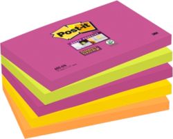 Post it Super Sticky Neon 127mm x 76mm 5 pads per pack 