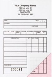 Personalised Sales Book 3 Part 98 x 152 mm 50 Sets Per Book