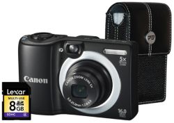 Canon Powershot A1400 Black Camera Kit inc 8GB SD Card and Case