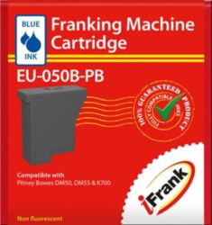 Compatible franking ink for Pitney Bowes DM50 and Pitney Bowes DM55 machines blue Ink