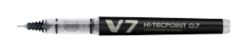 Pilot V7 Hi Tecpoint Refillable Needlepoint Pen Black Pack of 10  30 Free Refills