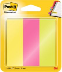 Post it Note Markers 25 x 76mm 3 pads
