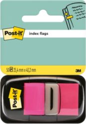 Post it Index Bright Pink Flags 25mm  50 flags per dispenser