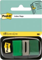 Post it Index Green Flags 25mm 50 flags per dispenser