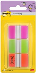 Post it Strong Index Tabs Pink green orange 25mm 66 Tabs Per Pack