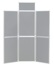 6 Panel Display Unit Grey 923H x 619Wmm