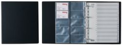 Bantex Business Card Ring Binder Black 10 Pockets