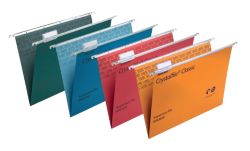 Rexel Crystalfile Classic Suspension Files Manilla 15mm Capacity Foolscap Assorted Box 20