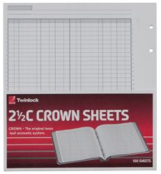 Twinlock Crown 2centC 9 7 8 x 9 Double Cash Ledger