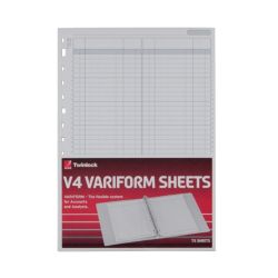 Twinlock Variform V4 11 3 4 X 8 1 4 Double Ledger Sheets