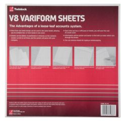 Twinlock Variform V8 11 3 4 X 14 32 Cash Column Sheets