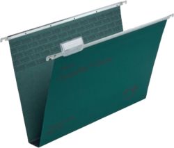 Rexel Crystalfile Classic Suspension Files Manilla 30mm Capacity Foolscap Green Box 50