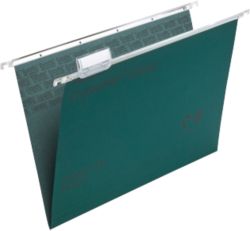 Rexel Crystalfile Classic Suspension Files Manilla V Base 15mm Capacity Foolscap Green Box 50