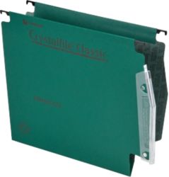 Rexel Crystalfile Classic Lateral Suspension Files Manilla V Base 15mm Capacity W275xh280mm Green Box 50