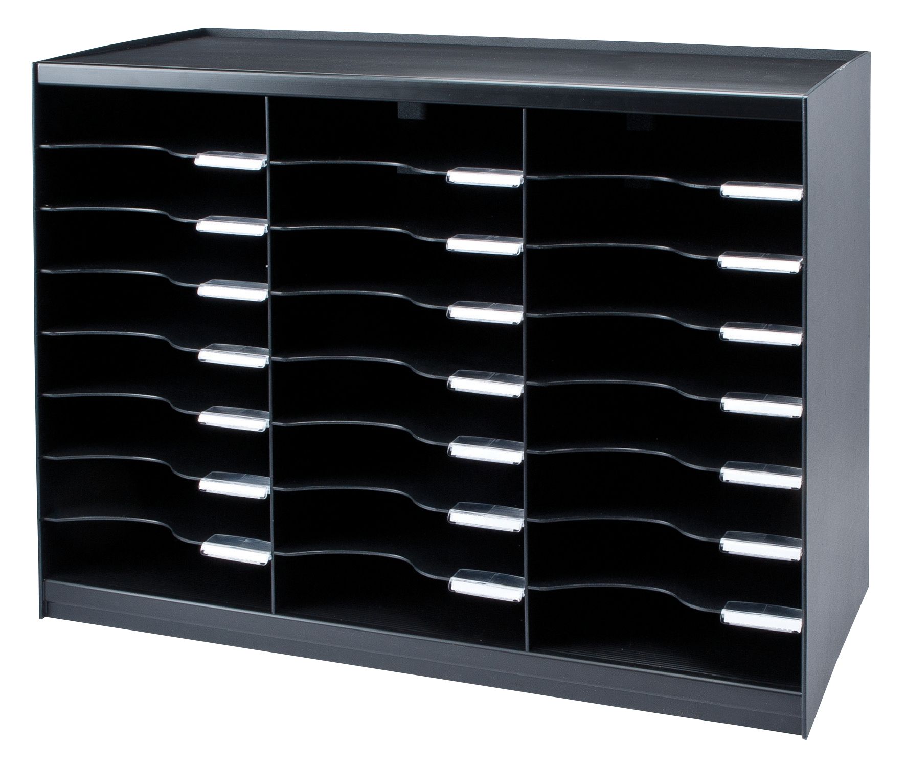 Fastpaper 24 Compartment Literature Organiser Black, cubby hole eBay