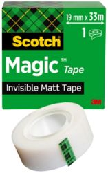 Scotch Magic Invisible Tape 19mm x 33m