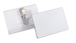 Durable Crocodile Clip Badges 55 x 90 mm 25 Per Pack