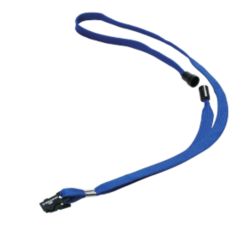 Durable Fabric Badge 17 Long Blue Necklace10 pk