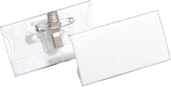 Durable Combi Clip Badge 40 x 75mm 25pk