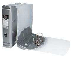 Hermes Polypropylene Lever Arch Files A4 Metallic Silver