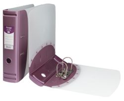 Hermes Polypropylene Lever Arch Files A4 Metallic Pink